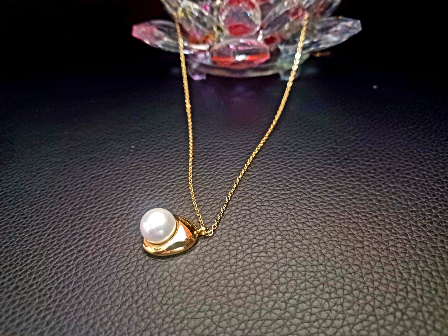 Genuine Simple Natural Pearl Necklace ,Wedding Jewellery ,Gold Necklace for Women, Bridesmaids Gift, Mother's Day Gift for Her