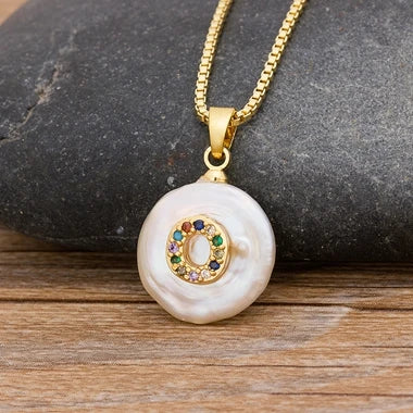 Personalised Initial Natural Freshwater Pearl Necklace