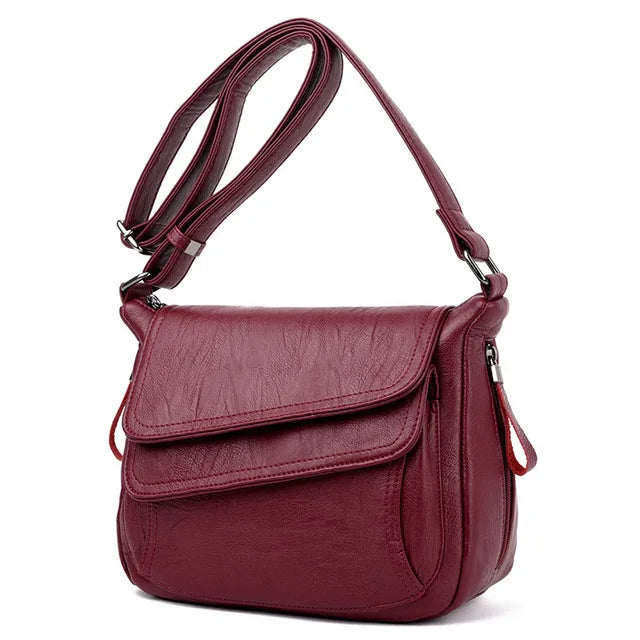 Crossbody soft leather zipper Handbags