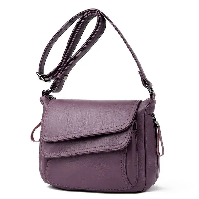 Crossbody soft leather zipper Handbags