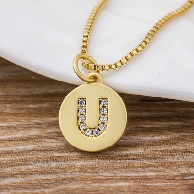 Personalised Gold Letter Initial Necklace