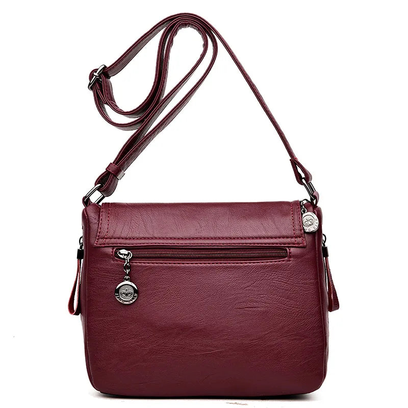 Crossbody soft leather zipper Handbags