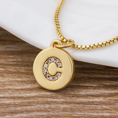 Personalised Gold Letter Initial Necklace