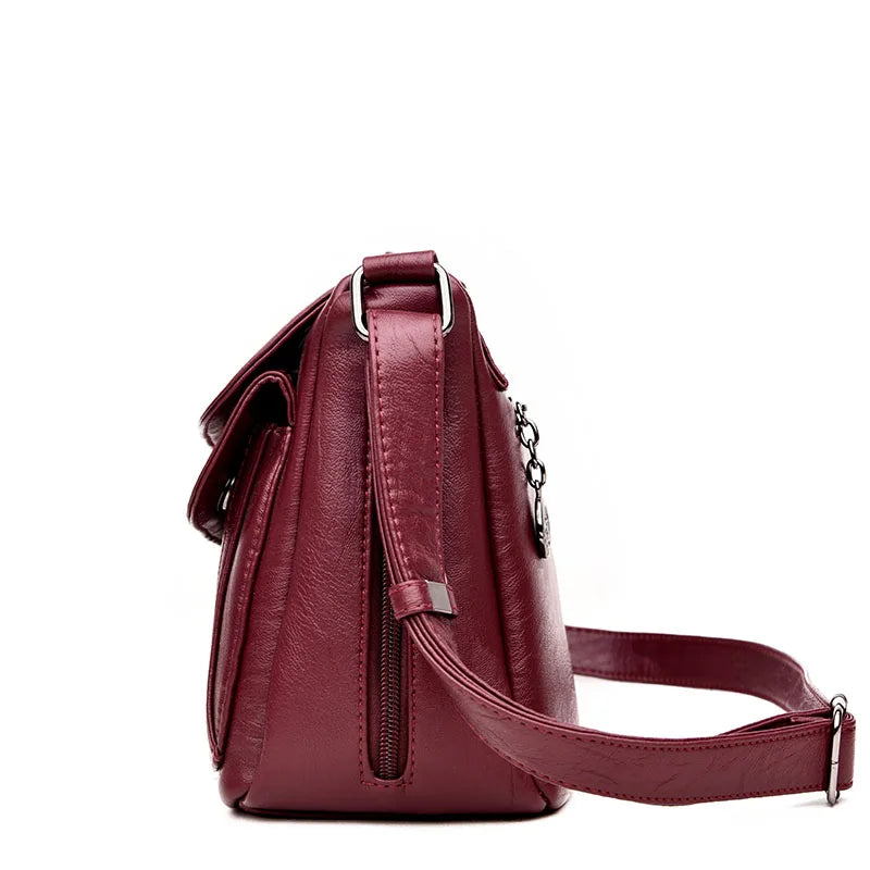 Crossbody soft leather zipper Handbags