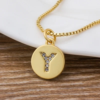 Personalised Gold Letter Initial Necklace