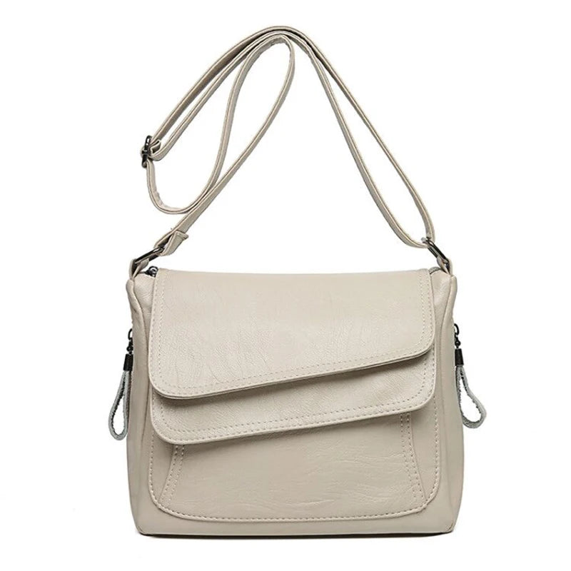 Crossbody soft leather zipper Handbags