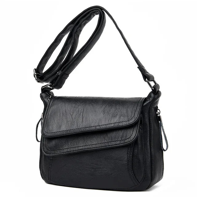 Crossbody soft leather zipper Handbags