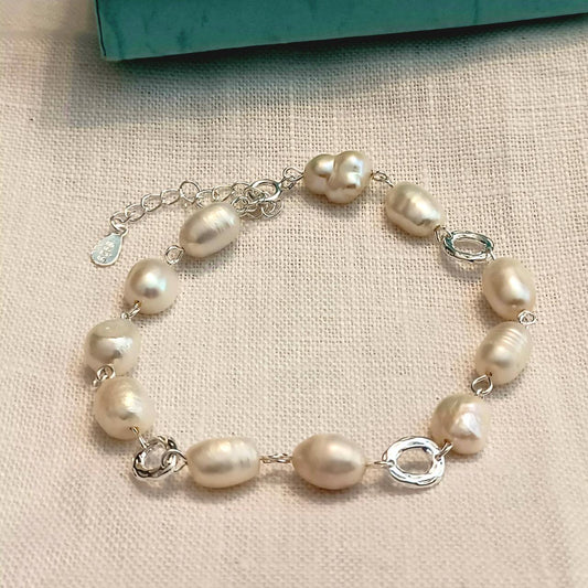 Freshwater Pearl Sterling Silver Bracelet