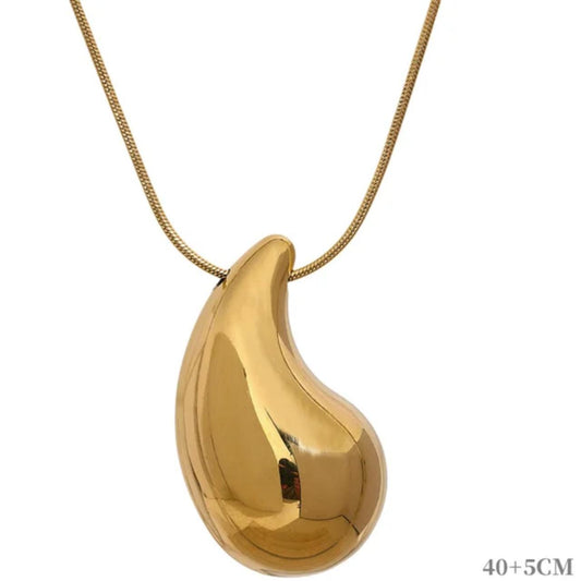 Water Droplet Gold Necklace