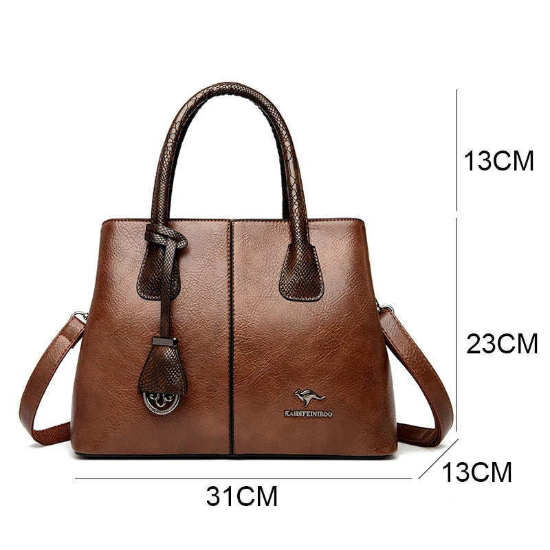 Fashion Crossbody PU Soft Leather Handbag