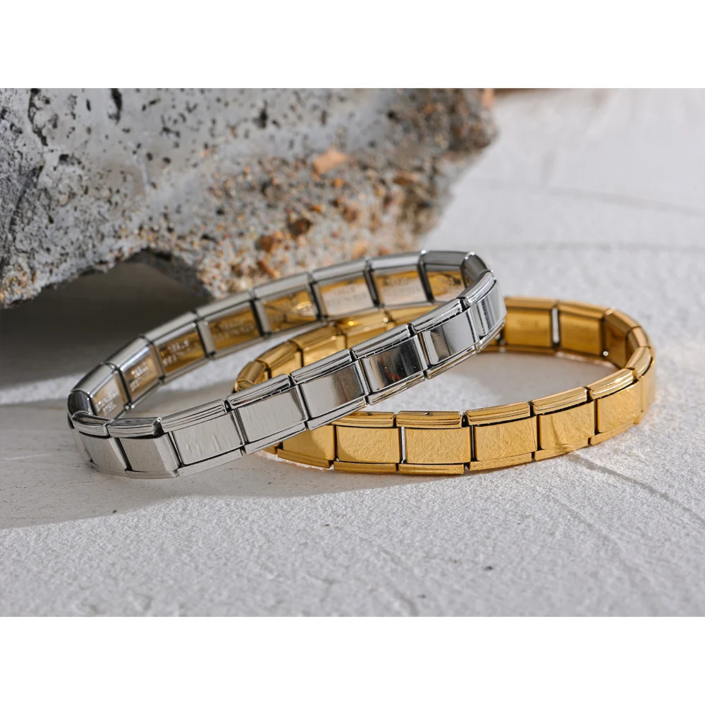 Trendy Gold Elastic Elastic Bracelet Bangle