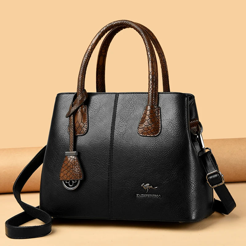 Fashion Crossbody PU Soft Leather Handbag