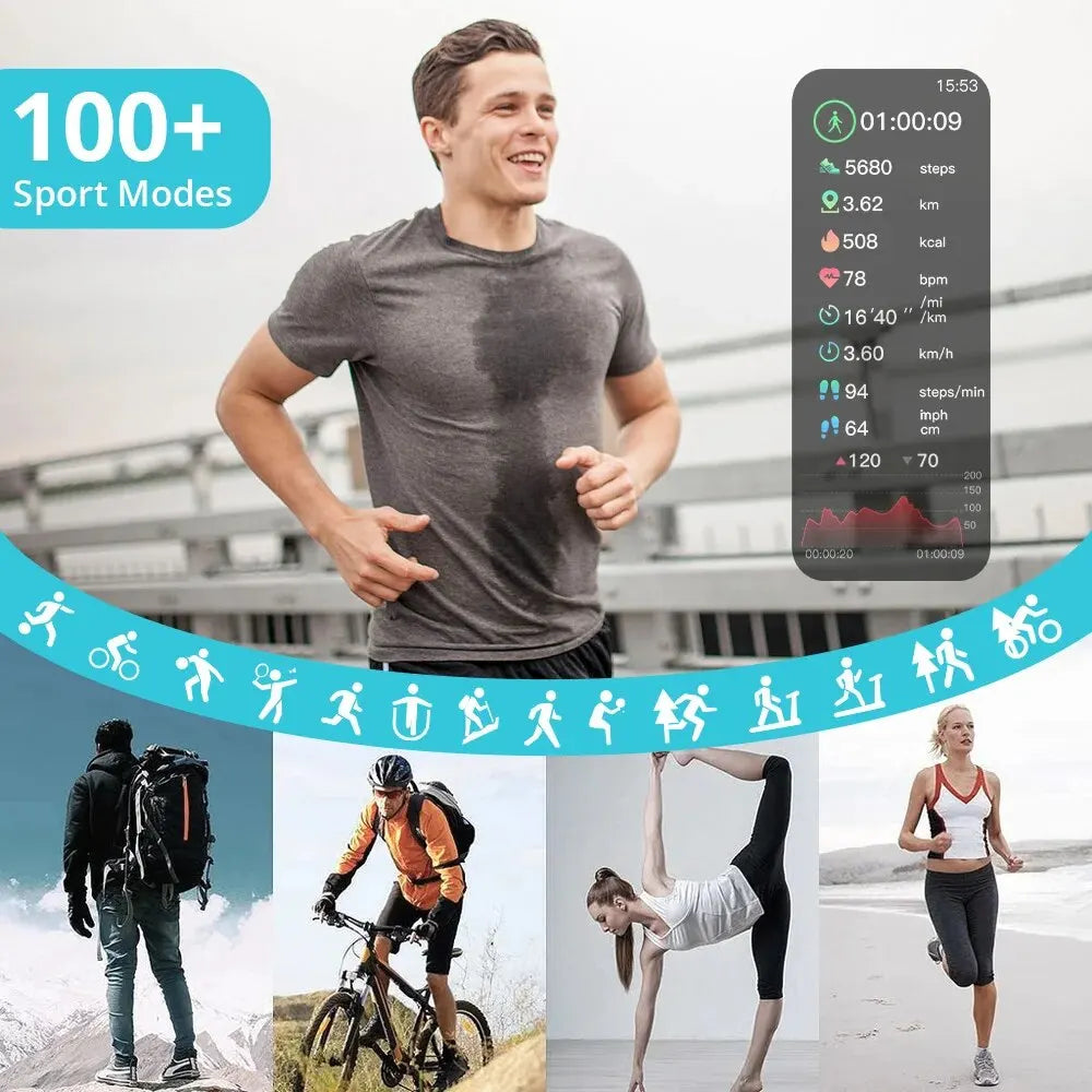 Voice Assisted Outdoor Health Fitness Smartwatch