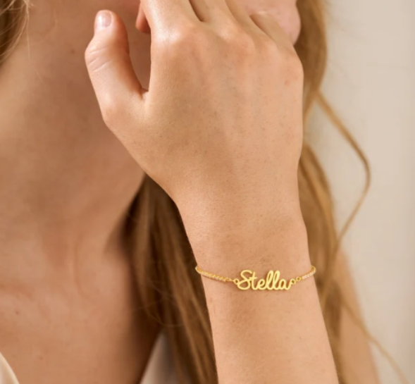 Personalised Name Gold Bracelet