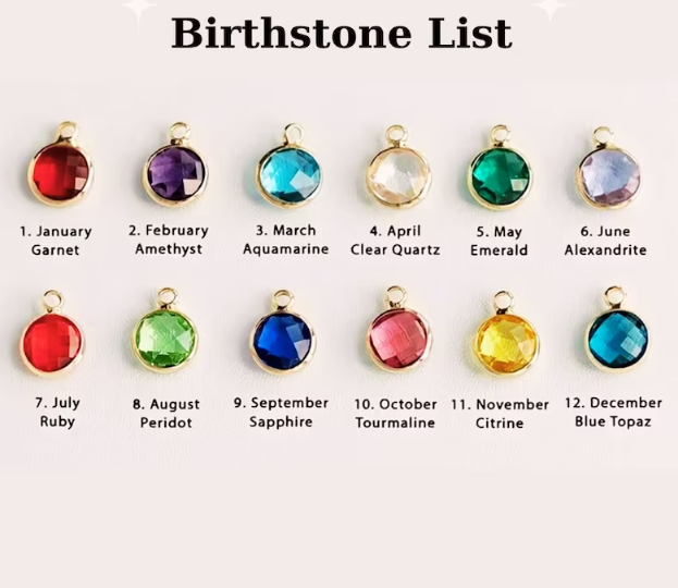 Personalised Gold Birthstone Necklace