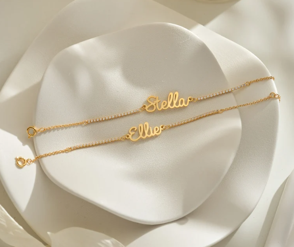 Personalised Name Gold Bracelet