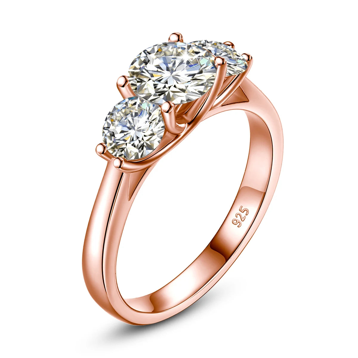 Gold Moissanite 2ct Wedding Engagement Rings