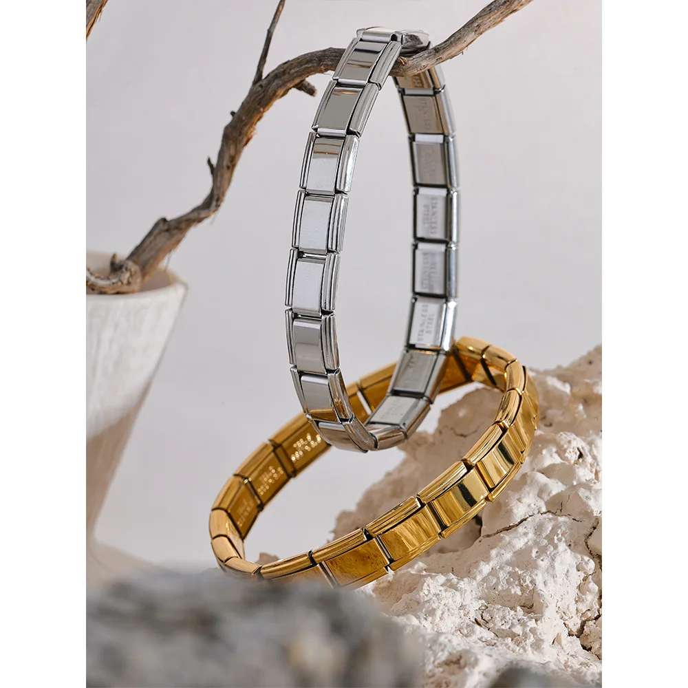 Trendy Gold Elastic Elastic Bracelet Bangle