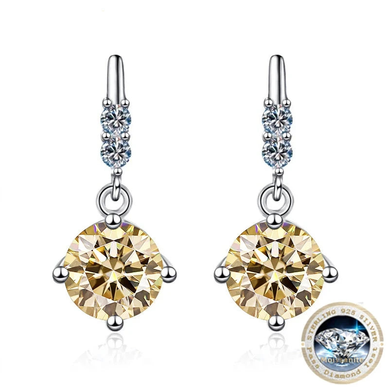 Luxury Moissanite Teardrop Drape Earring