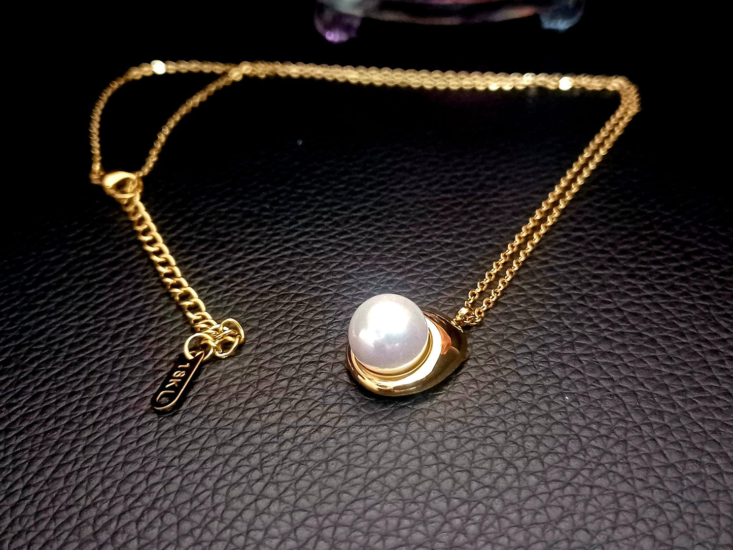 Genuine Simple Natural Pearl Necklace ,Wedding Jewellery ,Gold Necklace for Women, Bridesmaids Gift, Mother's Day Gift for Her