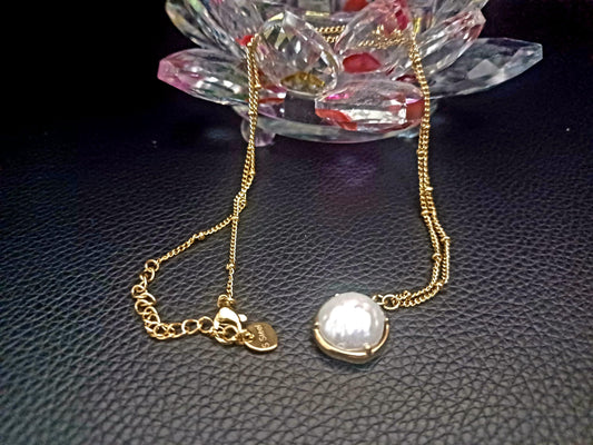 Genuine charm Freshwater Natural Pearl Necklace ,Wedding Jewellery ,Gold Necklace for Women, Bridesmaids Gift, Mother's Day Gift for Her