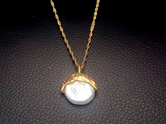 Freshwater Charm Natural Pearl Necklace ,Wedding Jewellery ,Gold Necklace for Women, Bridesmaids Gift, Mother's Day Gift for Her